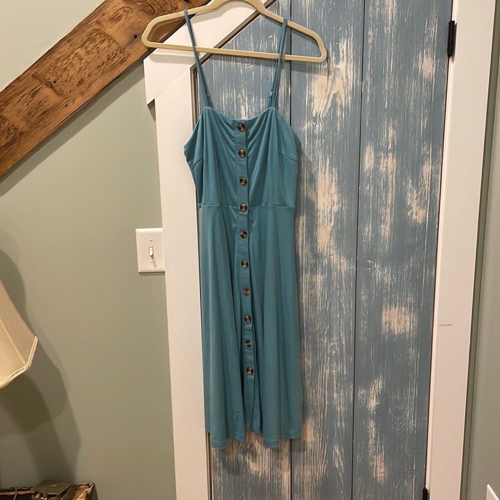 Button down, adjustable strap summer dress
